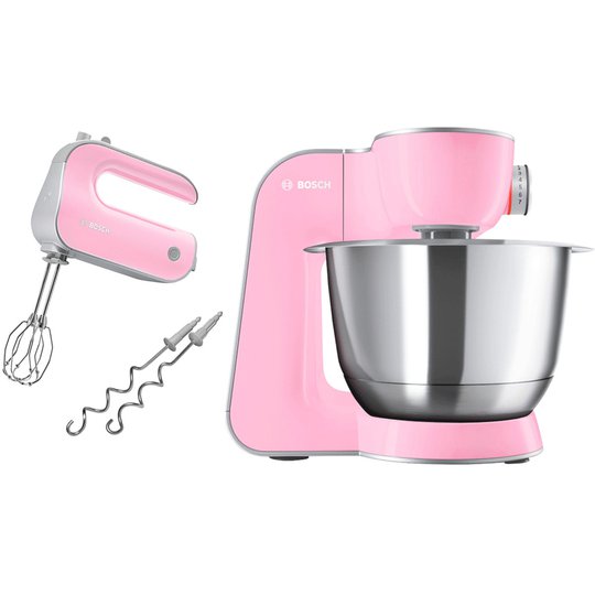 Bosch Köksmaskin MUM5 CreationLine Rosa/Silver + Elvisp Rosa StyLine