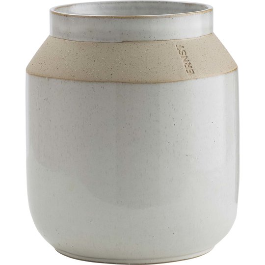 Ernst Vas glaserad m matt bård H18cm.
