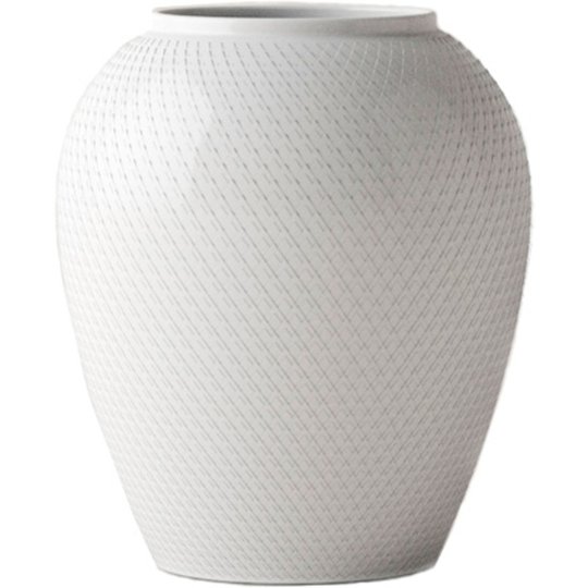 Lyngby Porcelæn Rhombe vas, 17 cm.