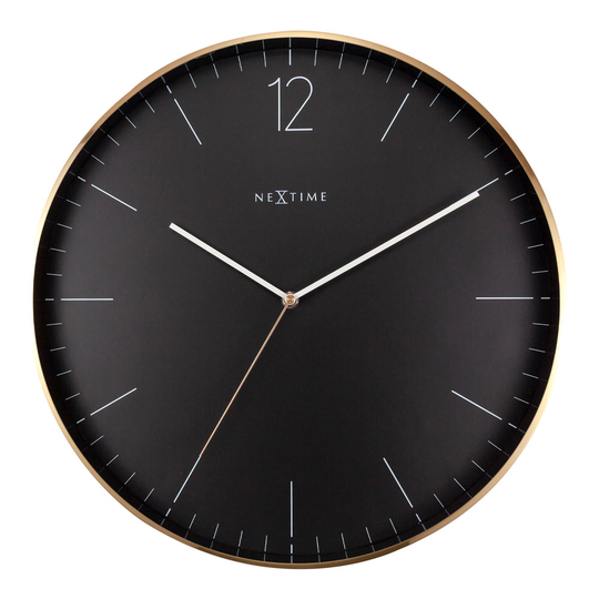 NeXtime - Essential Väggklocka XXL 40 cm Svart / Guld