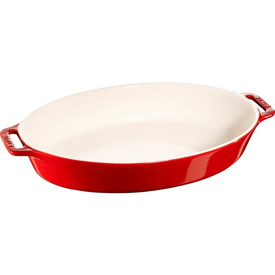 Staub Oval Form 37 cm, Röd