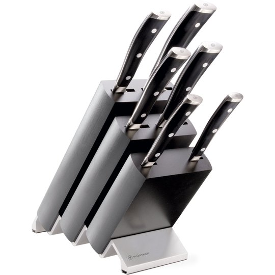 Wüsthof Classic Ikon Knivblock med 6 Knivar Askträ Svart