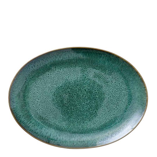 Bitz - Bitz Fat Oval 45x34 cm Svart/Grön