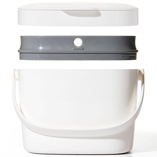 OXO Easy-Clean kompostbehållare 6,6L vit