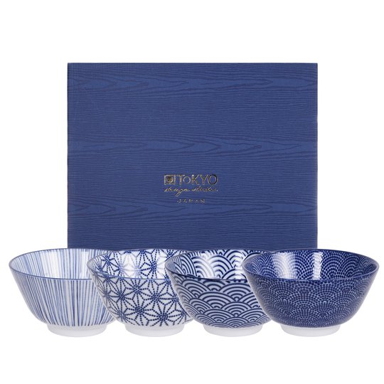 Tokyo Design Studio Nippon Blue skål 12 cm. 4 st.