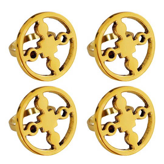 Hilke - Anima Gemella Servettring 4-pack Mässing
