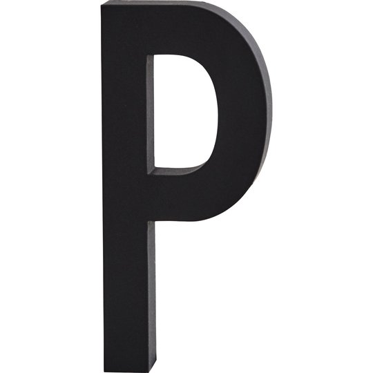 Design Letters Bokstav Grå i Aluminium 50 mm, P