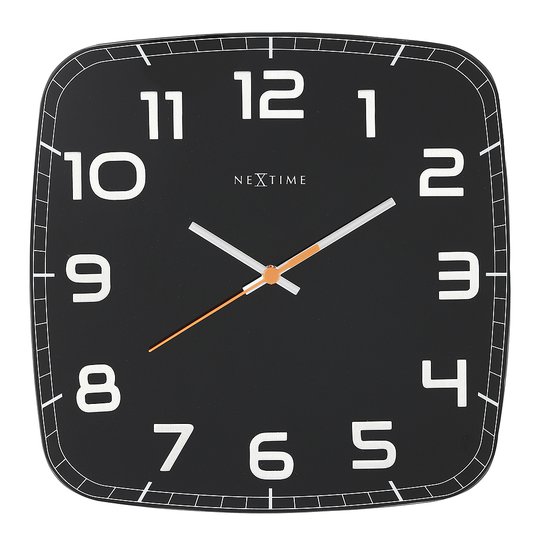 NeXtime - Classy Square Väggklocka 30 cm Svart
