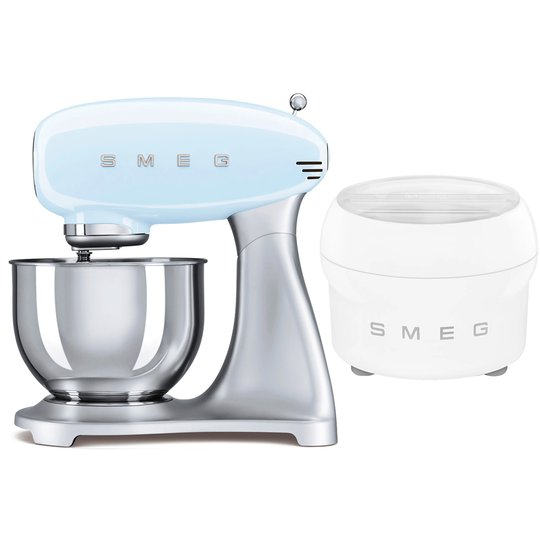 Smeg Köksmaskin och Glassmaskin, Pastellblå