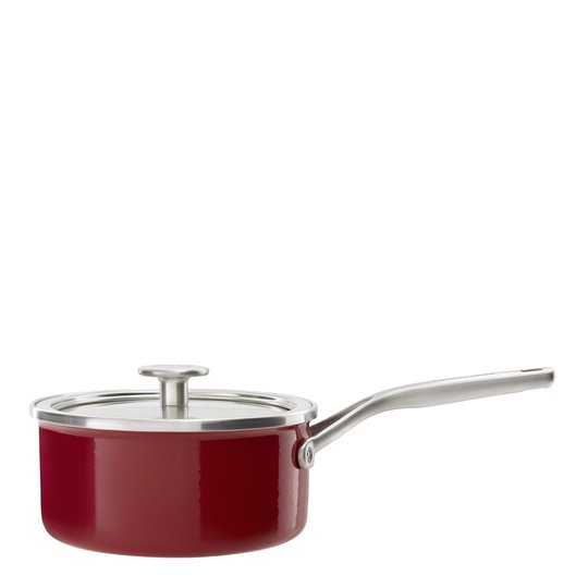 KitchenAid - Steel Core Enamel Kastrull Emalj/Glaslock 18 cm Röd