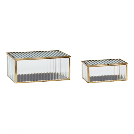 Glasbox Mässing Klar 2 st 15x10 cm
