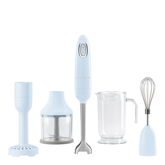 Smeg - 50's Style Stavmixer + tillbehör Pastellblå