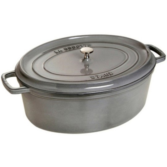 Staub Oval Gryta 33 cm 6,7 liter Grafitgrå