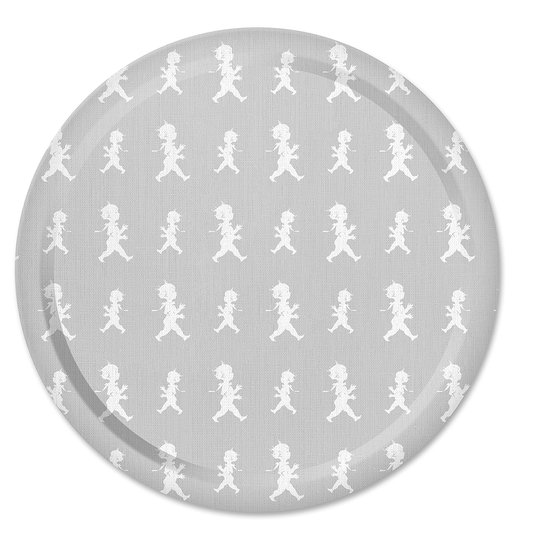 Solstickan - Bricka rund 38 cm Grå