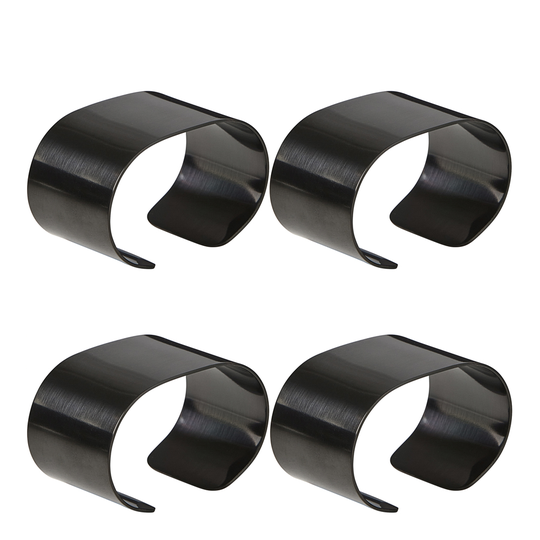 Aida - Raw Servettring 4-pack Svart