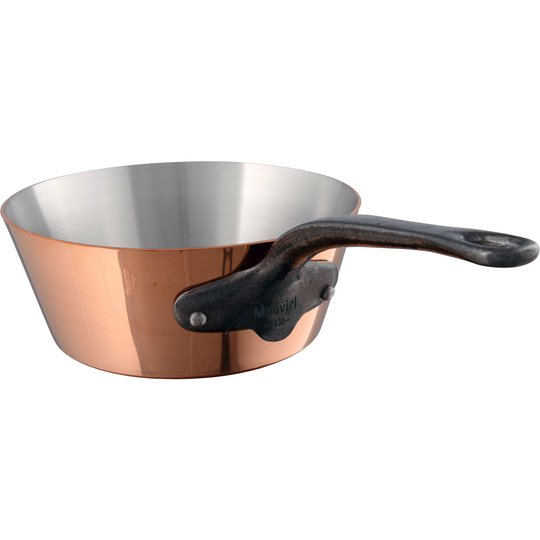 Mauviel M'250 Cuprinox sau.pan. kon kobber/jern 0,9L