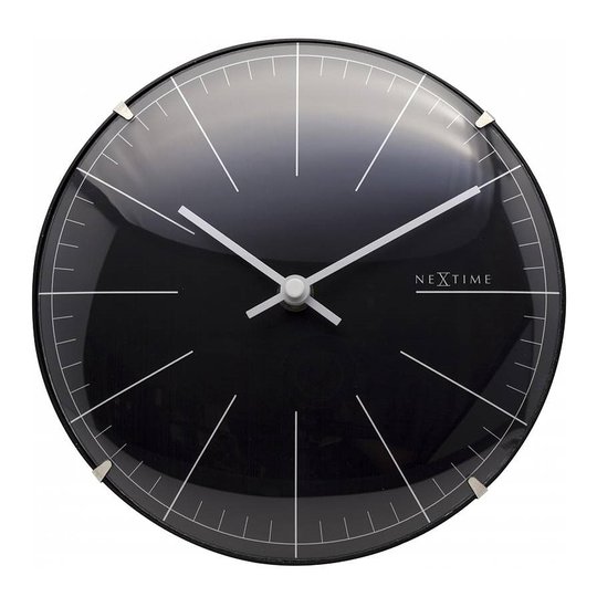 NeXtime - Big Stripe Mini Dome Klocka 20 cm Svart