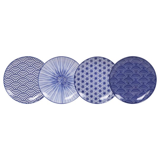 Tokyo Design Studio Nippon Blue tallrik 4 st.