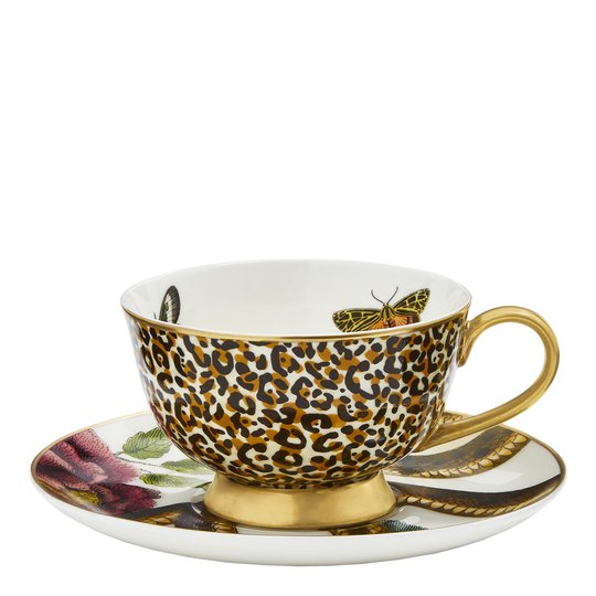 Spode - Creatures of Curiosity Tekopp med fat 26 cl White/Leo
