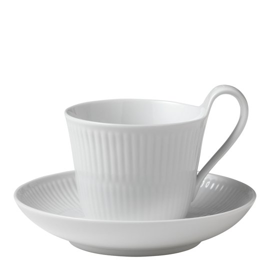 Royal Copenhagen - White Fluted Kaffegods 25 cl hög hänkel