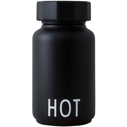 Design Letters Thermo/Insulated Liten Flaska, HOT & COLD Svart