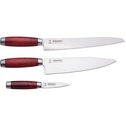Morakniv Classic 1891 Knivset Kockkniv BrödknivSkalkniv Röda