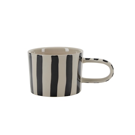 GraphicStribes Mugg 9 cm Svart/Vit
