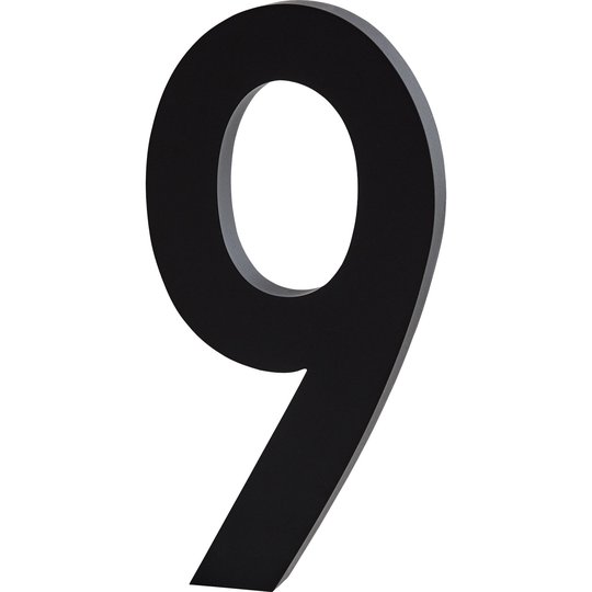 Design Letters Siffra Grå i Aluminium 100 mm, 9