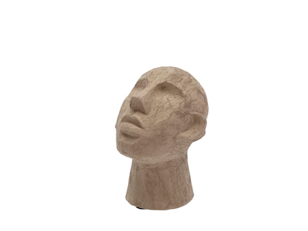Talvik Figur Huvud 23 cm Gråbrun