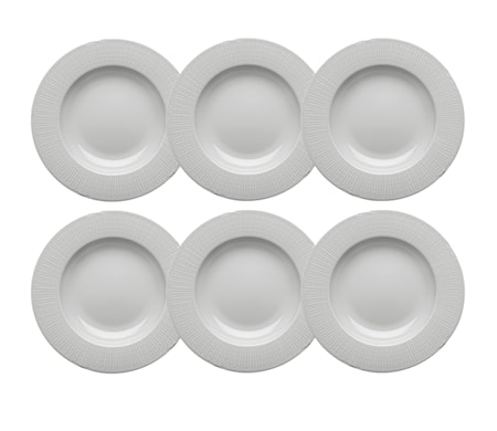 Swedish Grace Djup tallrik 25cm Snö 6-pack