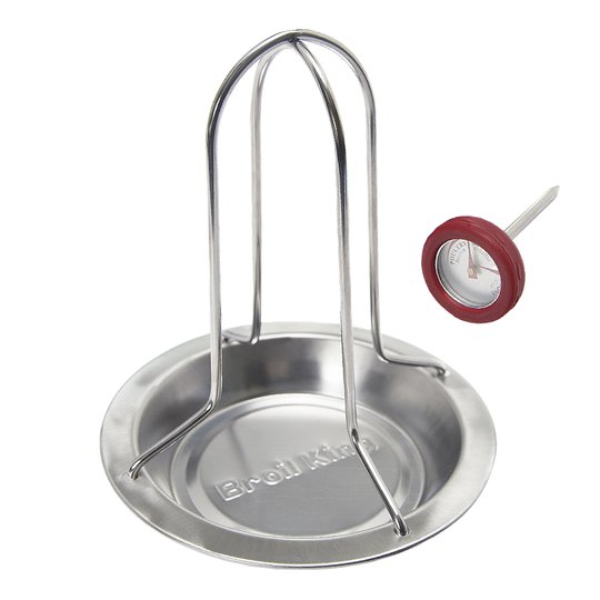 Broil King - Kycklinghållare med Termometer Rostfri