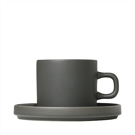 Pilar Kaffemugg med fat x 2 Agave Green