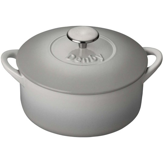 Denby Natural Canvas Rund Gjutjärnsgryta 20 cm 2,4 l