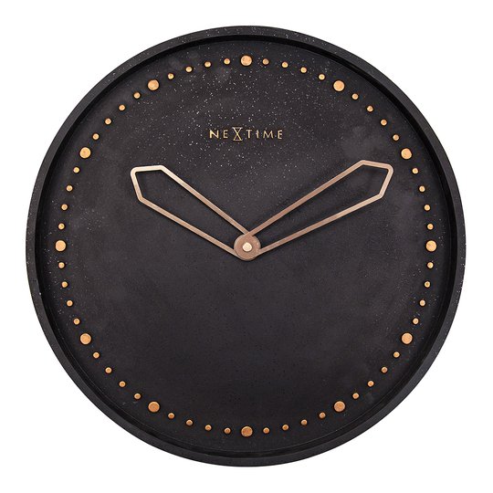 NeXtime - Cross Väggklocka 35 cm Svart/Guld