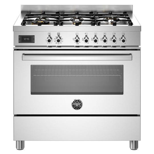 Bertazzoni PRO96L1EXT Professional gasspis med singelugn, 90 cm, rostfri