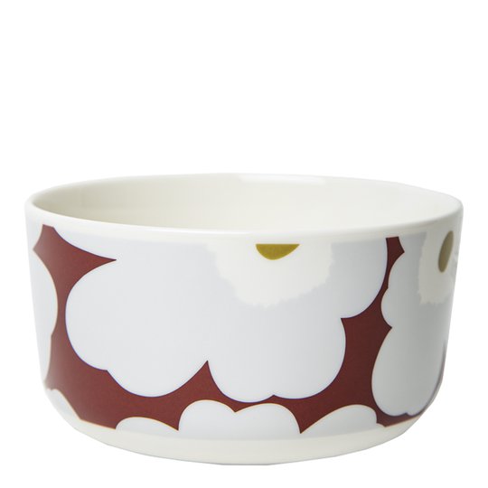 Marimekko - Unikko Skål 25 cl Grå/Vinröd