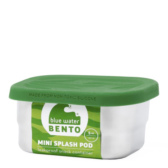 ECOlunchbox - Eco Splash Pod Mini Snacksburk Rektangulär Grön
