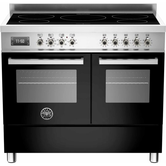 Bertazzoni PRO1005 Induktionsspis 100 cm, 2 ugnar, 5 zoner, Svart
