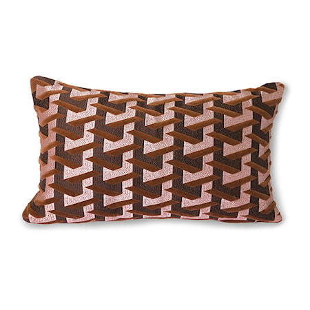 Geometric Kudde Bordeaux 30x50 cm