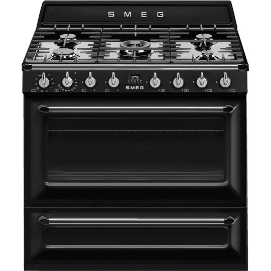 Smeg 90 cm Victoria Gashäll med Multifunktionsugn, Creme