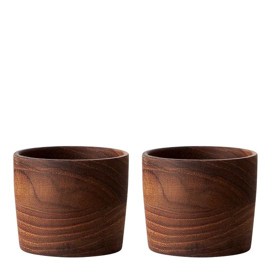 Aida - Raw Äggkopp 2-pack Teak