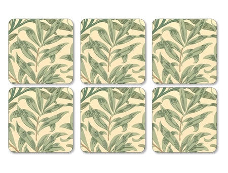 Morris Glasunderlägg Willow Bough Grön 6-pack