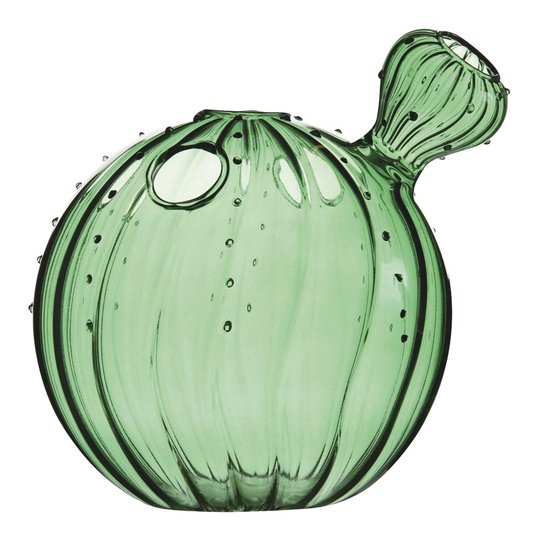 & klevering - Cactus Vas Glas 19 cm Grön