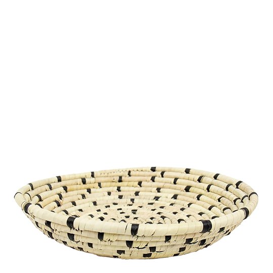Afroart - Palm Korg 29x6,5 cm Natur/Svart