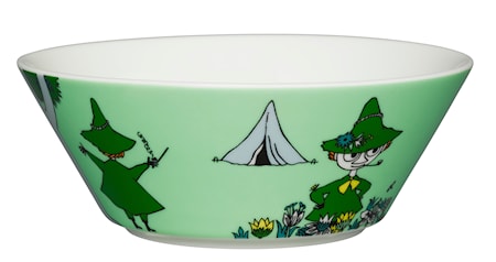 Mumin skål 15 cm Snusmumriken grön