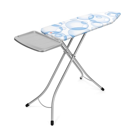 Strykbord Stl B med Solid Ångstationshållare metallic grå ram 25mm 124x38 cm Bubbles PerfectFlow