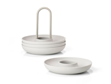 Äggkopp Warm Grey 4 st m hållare
