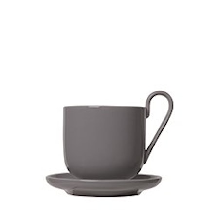 Ro Kaffekopp med fat x2 Sharkskin