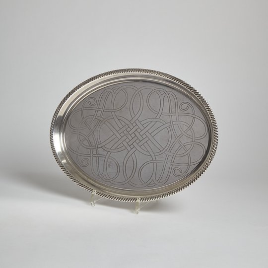 Vintage - Bricka i Nysilver
