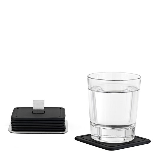 Blomus - Trayan Glasunderlägg Silikon 6-pack Svart
